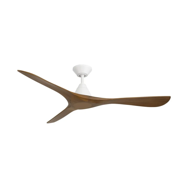 Matte White Distressed Koa 60" Ceiling Fan from the Carve Collection