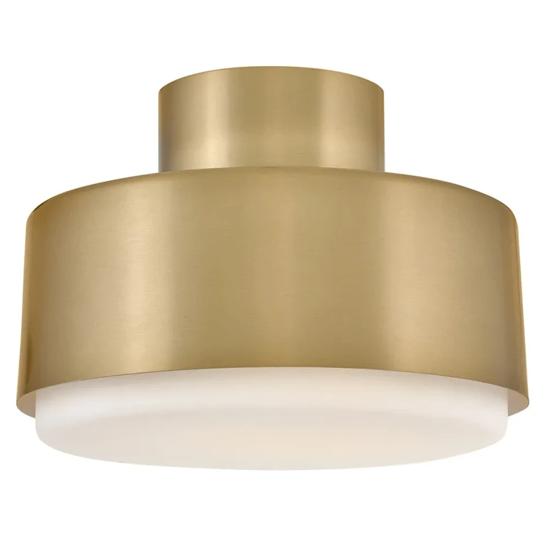 Lacquered Brass LED Semi-Flush Mount from the Cedric Collection