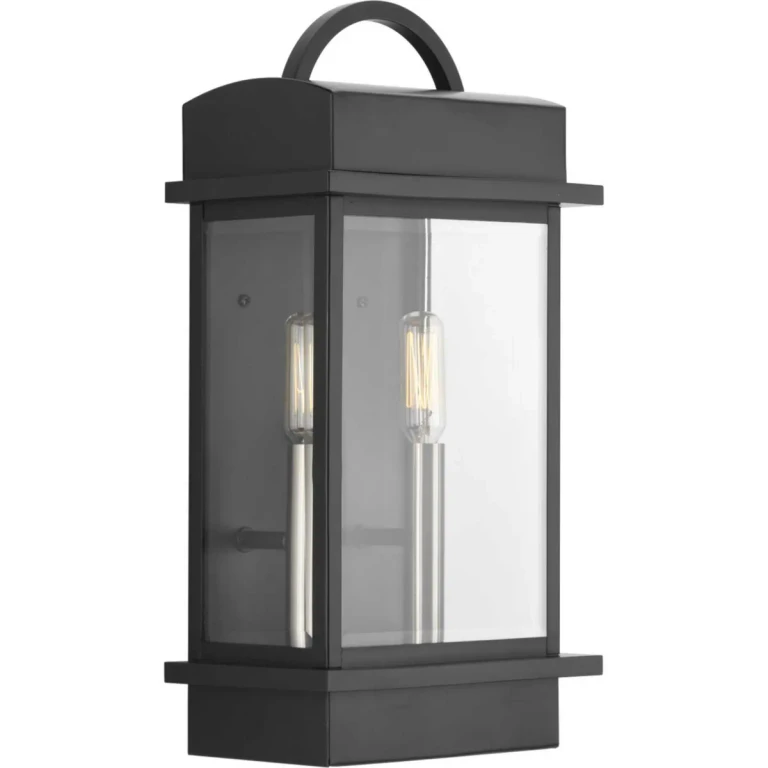 Black Two Light Wall Lantern from the Santee Collection