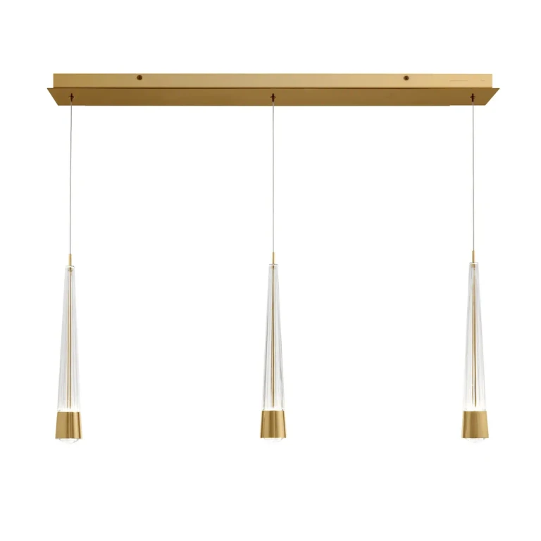 Aged Brass LED Chandelier from the Quill Collection