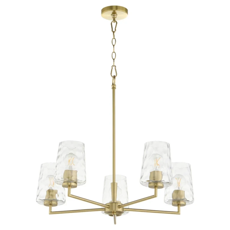 Aged Brass Chandelier from the Goodwin Collection