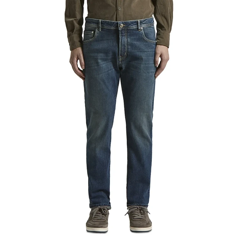 Peserico Slim Fit Jeans in Ink Blue