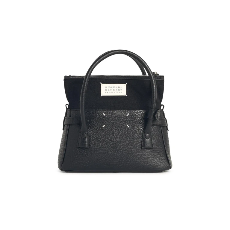 Maison Margiela east West Black Leather Bag