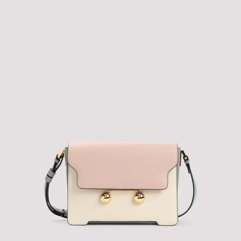 Marni Medium trunkaroo White Leather Shoulder Bag