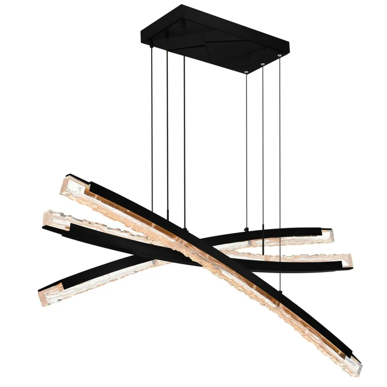 Black LED Chandelier from the Saber Collection
