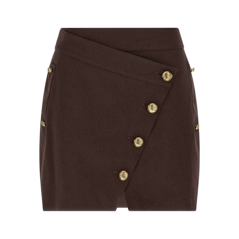 Elisabetta Franchi Mini Jupe - Marron