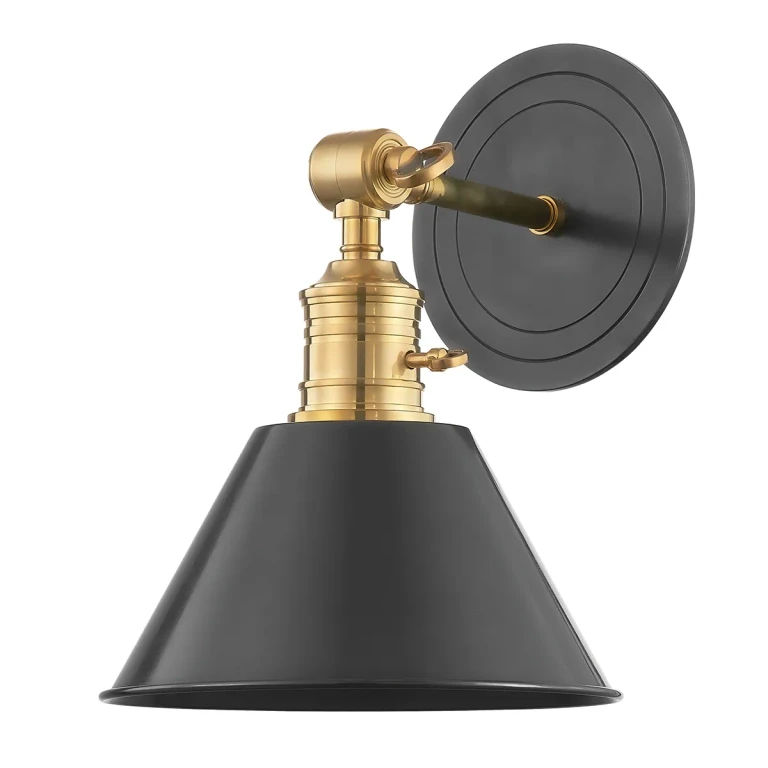 Aged Old Bronze One Light Wall Sconce from the Garden City Collection