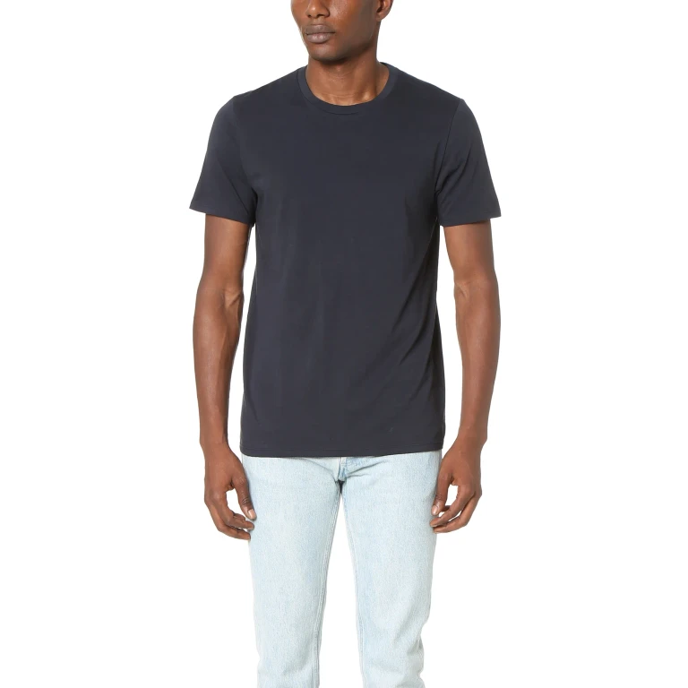 Vince Short Sleeve Pima Crew Neck Tee Optic White XS