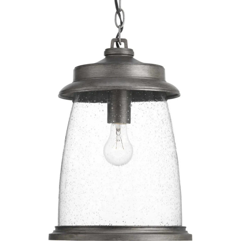 Antique Pewter One Light Hanging Lantern from the Conover Collection