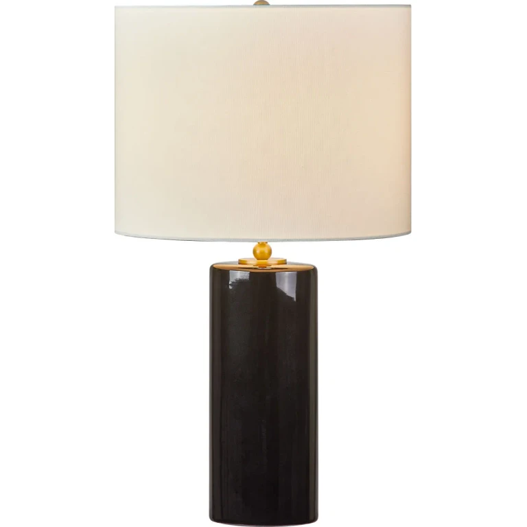 Black Ceramic Black Ceramic Table Lamp from the Lauren Collection