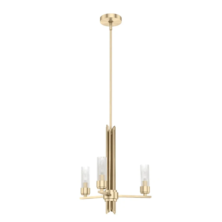 Alturas Gold Three Light Chandelier from the Gatz Collection