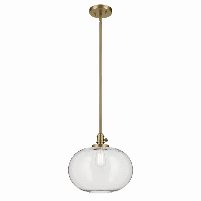 Natural Brass Pendant from the Avery Collection