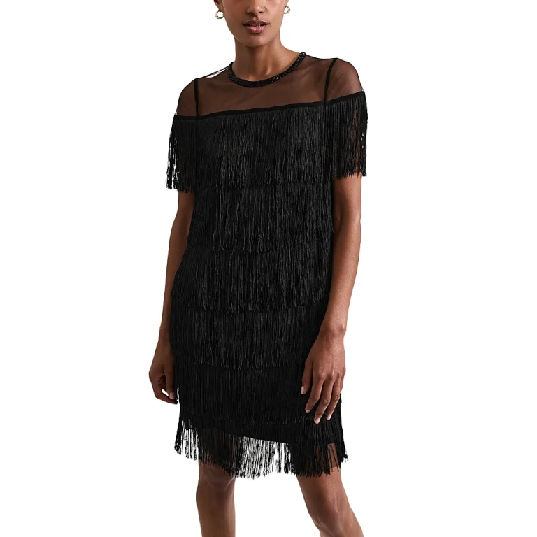 Phase Eight Viola Fringe Mini Dress