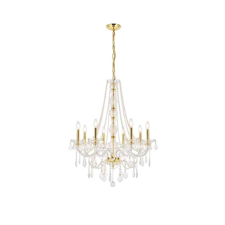 Gold Eight Light Chandelier from the Verona Collection
