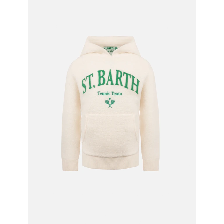 Mc2 Saint Barth Boy Knit Sweatshirt Wood Grey Knitwear
