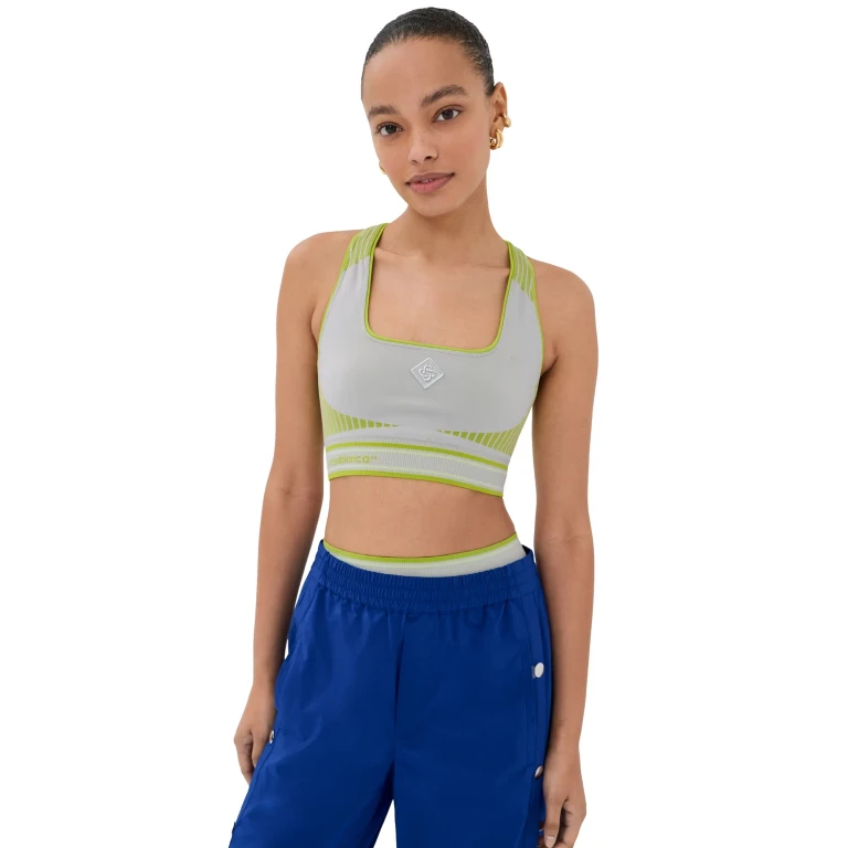 Casablanca Seamless Bralette Grey/Lime L/XL