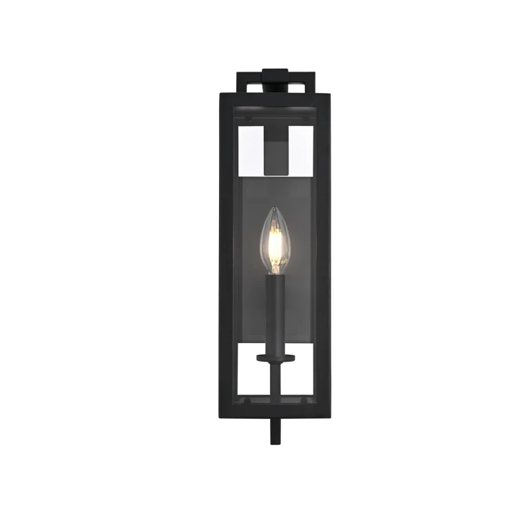 Black Outdoor Wall Sconce from the Jairo Collection