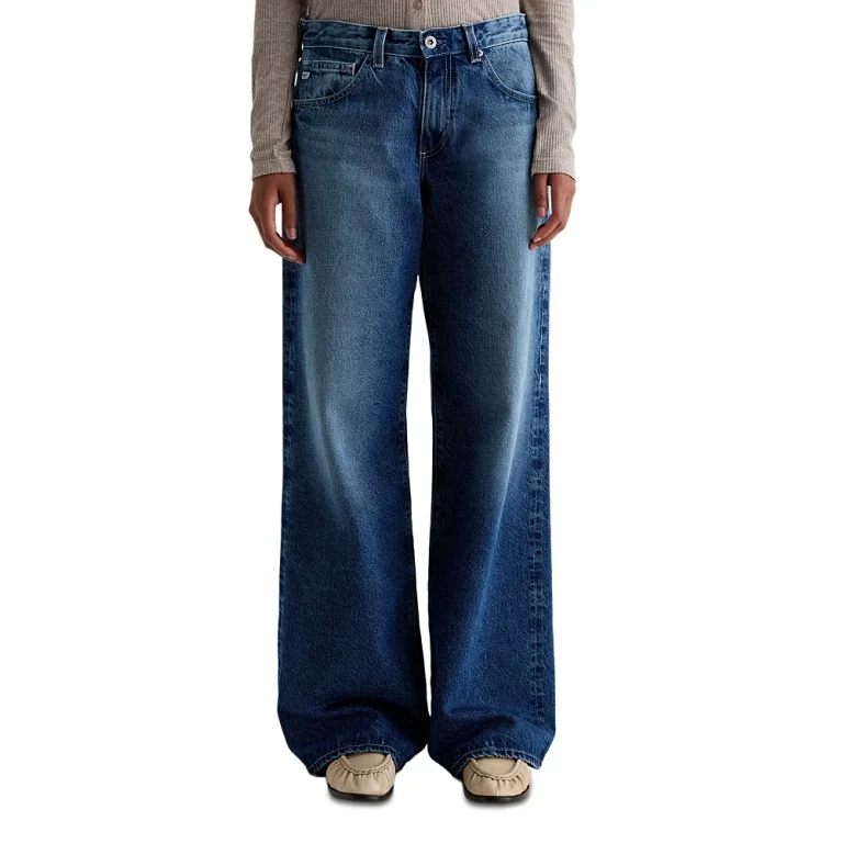 Ag Adria Low Rise Wide Leg Jeans in Ojai