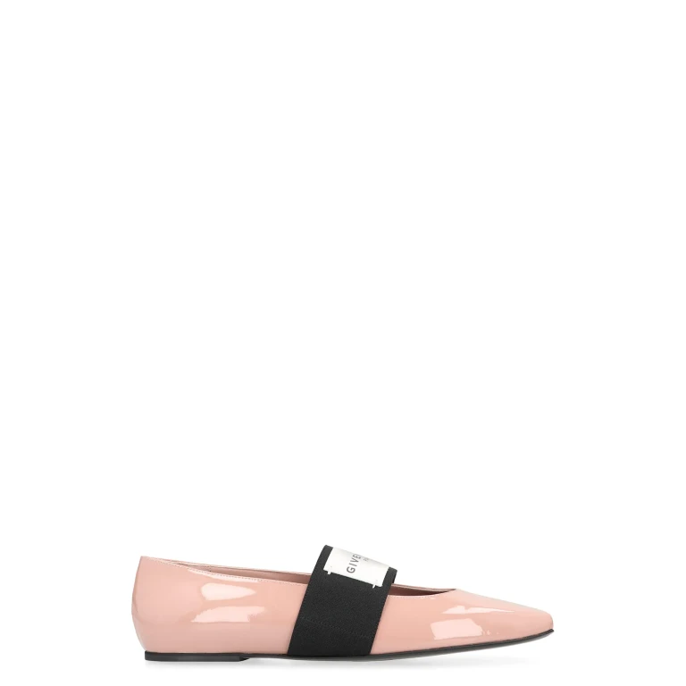 Givenchy Ballerina Sliced Square In Patent Leather