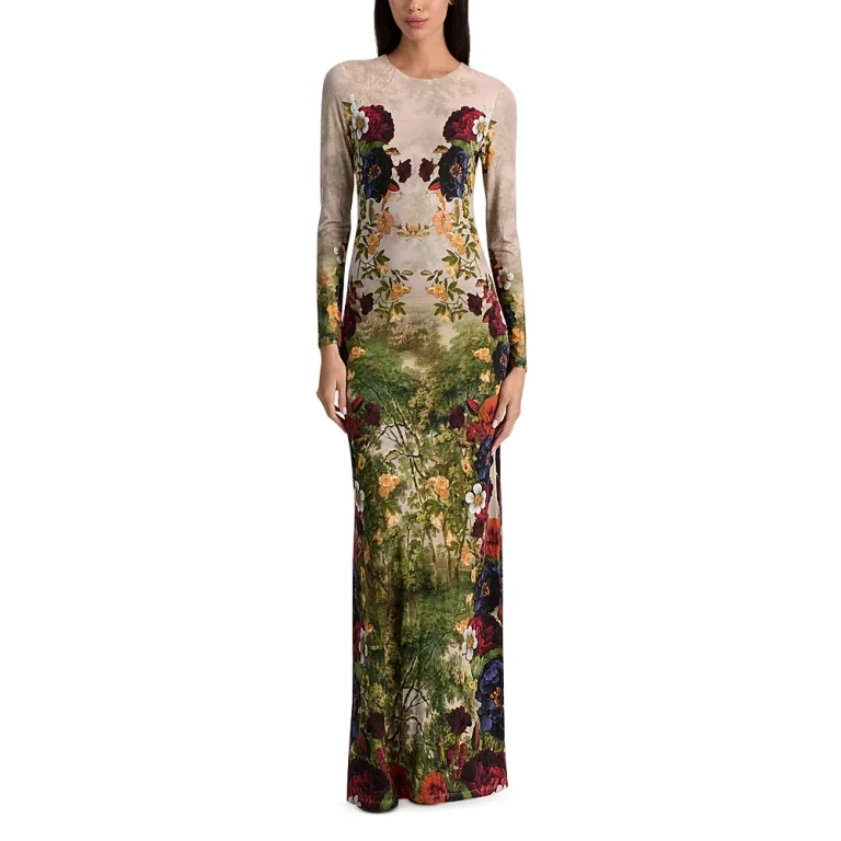 Alice and Olivia Delora Round Neck Dress