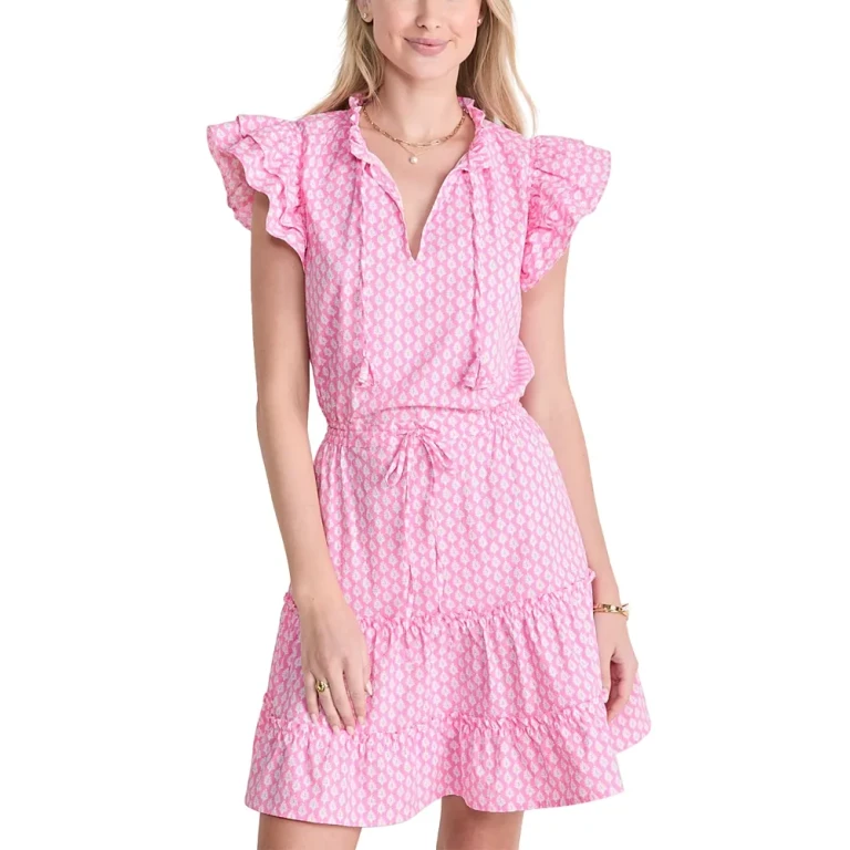 Vineyard Vines Ruffled Seersucker Dress