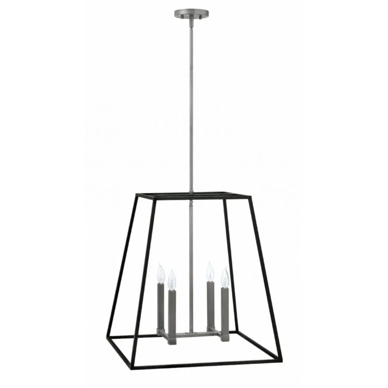 Aged Zinc LED Pendant from the Fulton Collection