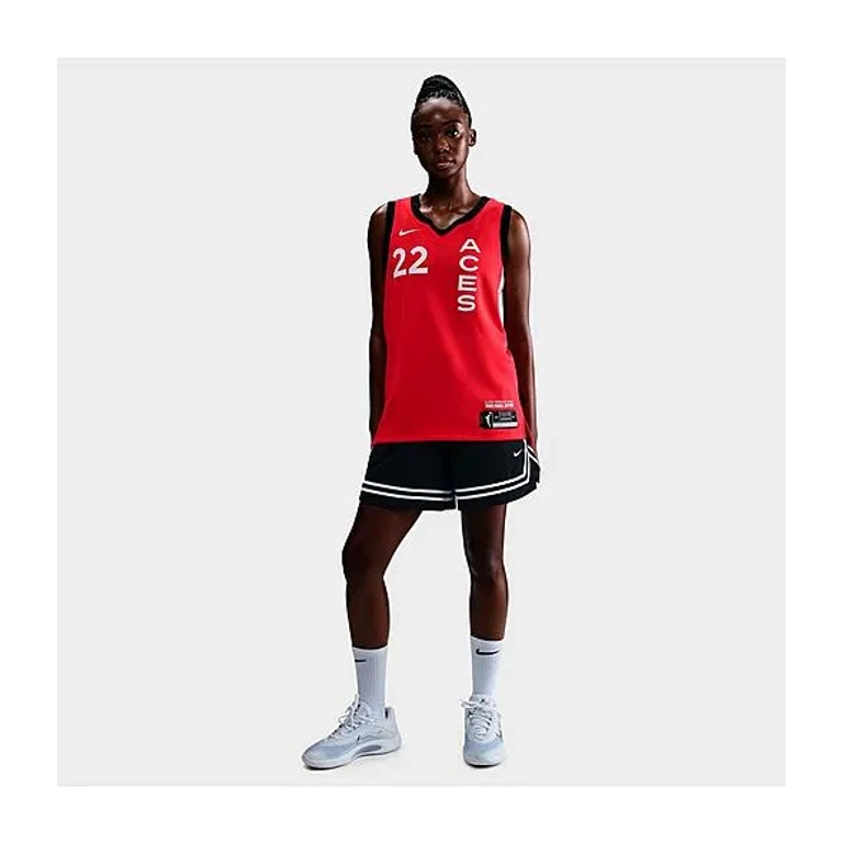 Nike Women's Dri-FIT Las Vegas Aces 2024 Rebel Edition WNBA Victory Replica Jersey in University Red Size: XS