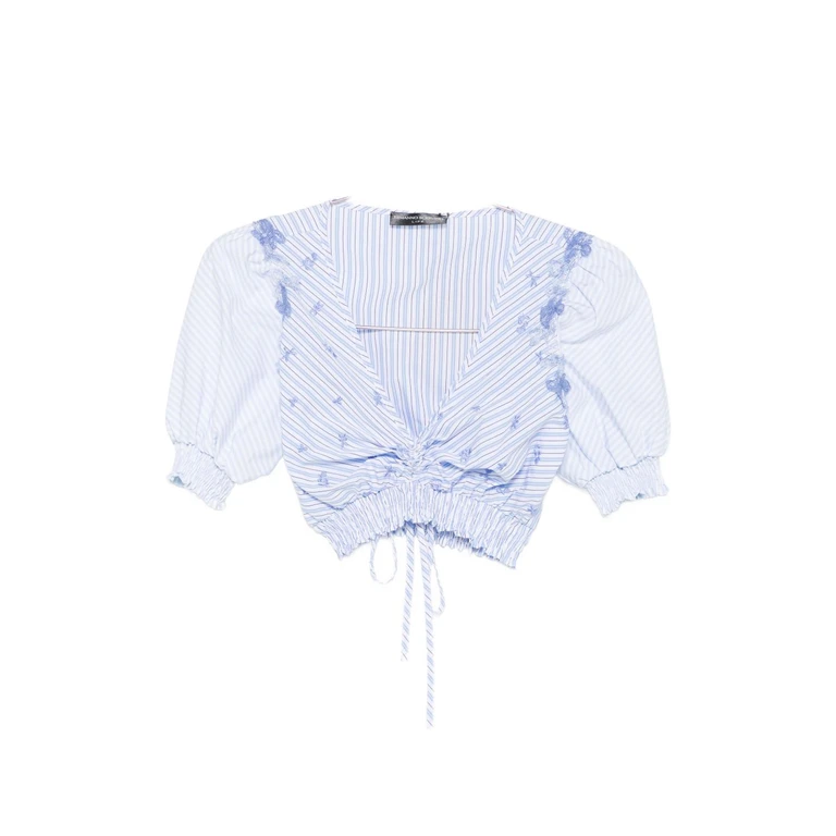Ermanno Scervino Top Azzurro Polyester - Women