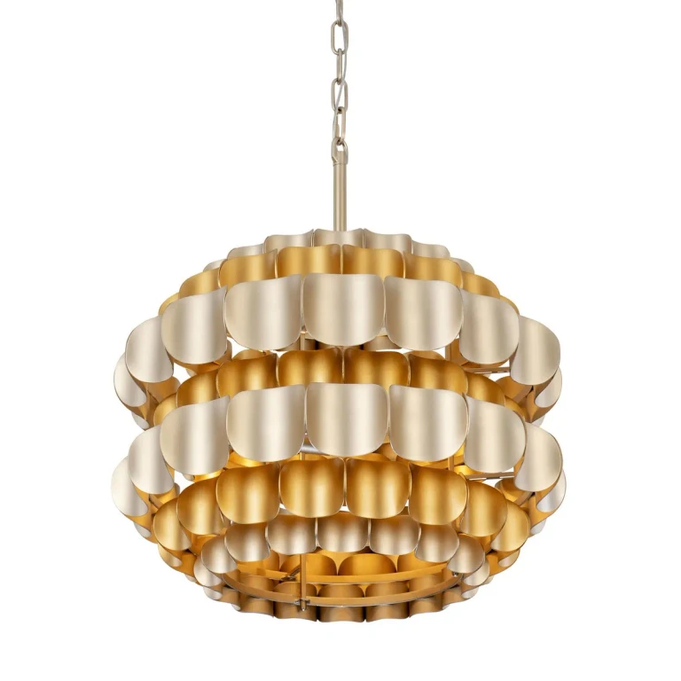 Swoon 3-Light Pendant in Antique Gold with Gold Dust