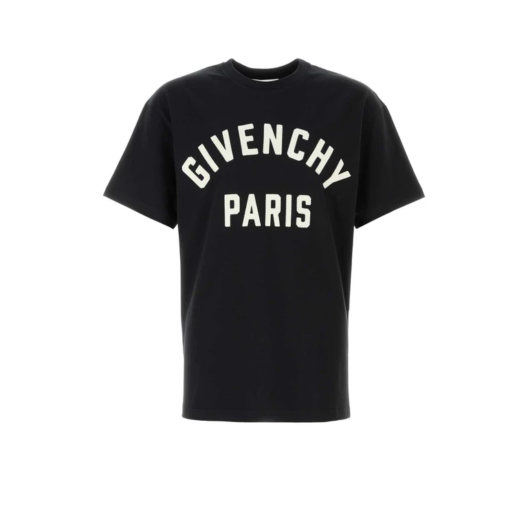 Givenchy Black Cotton T-Shirt Blackwhite Exterior - Men