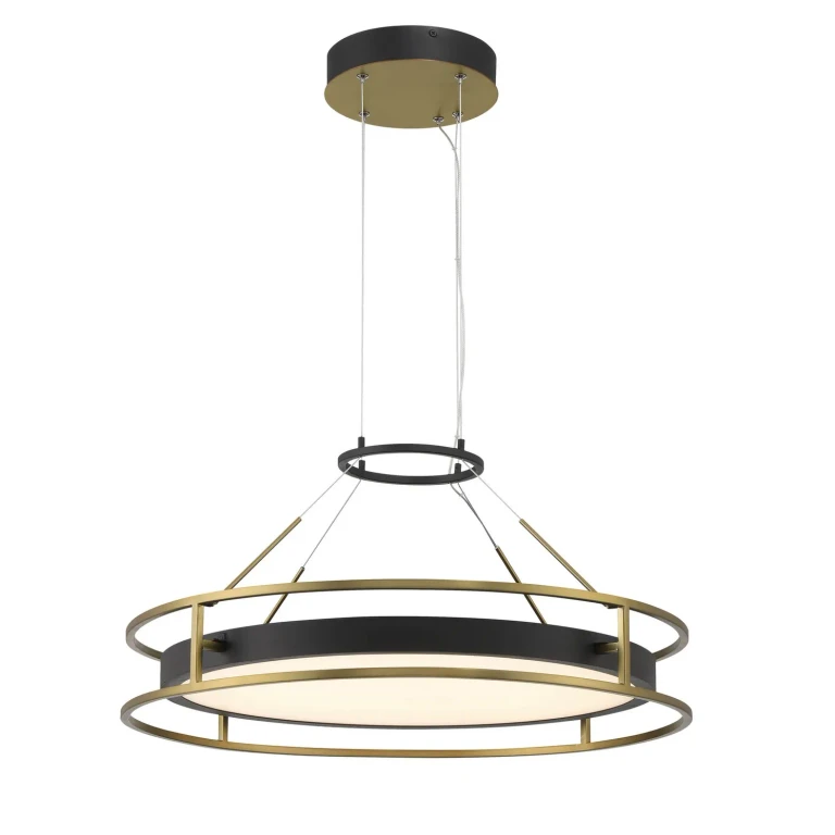 Sand Coal & Soft Brass LED Pendant from the Levitation Collection