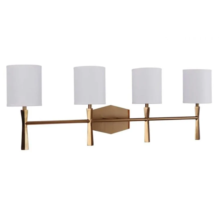 Chatham 4-Light Bathroom Vanity Light in Satin Brass