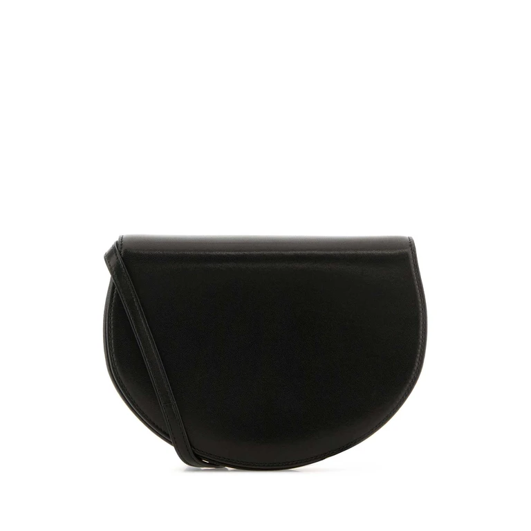 The Row Black Leather Canteen Shoulder Bag