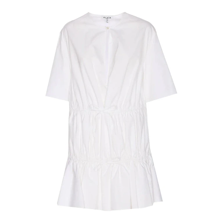 Alaïa Robe Au Genou - Blanc