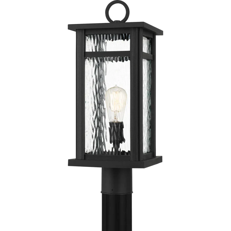 Moira 1-Light Outdoor Post Mount in Earth Black