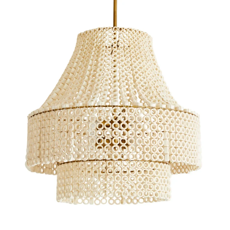 White Eight Light Chandelier from the Hannie Collection