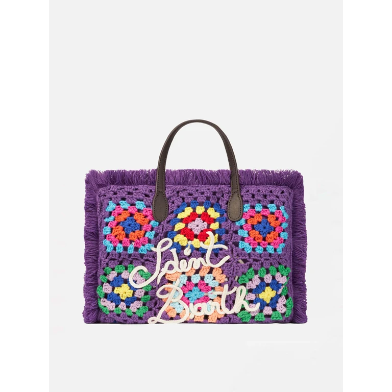 Mc2 Saint Barth Colette Crochet Tiles Handbag Pink Bag - Unisex