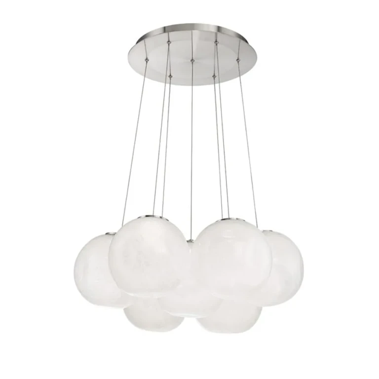 Modern Forms Cosmic 7-Light 27" Pendant Light in Brushed Nickel