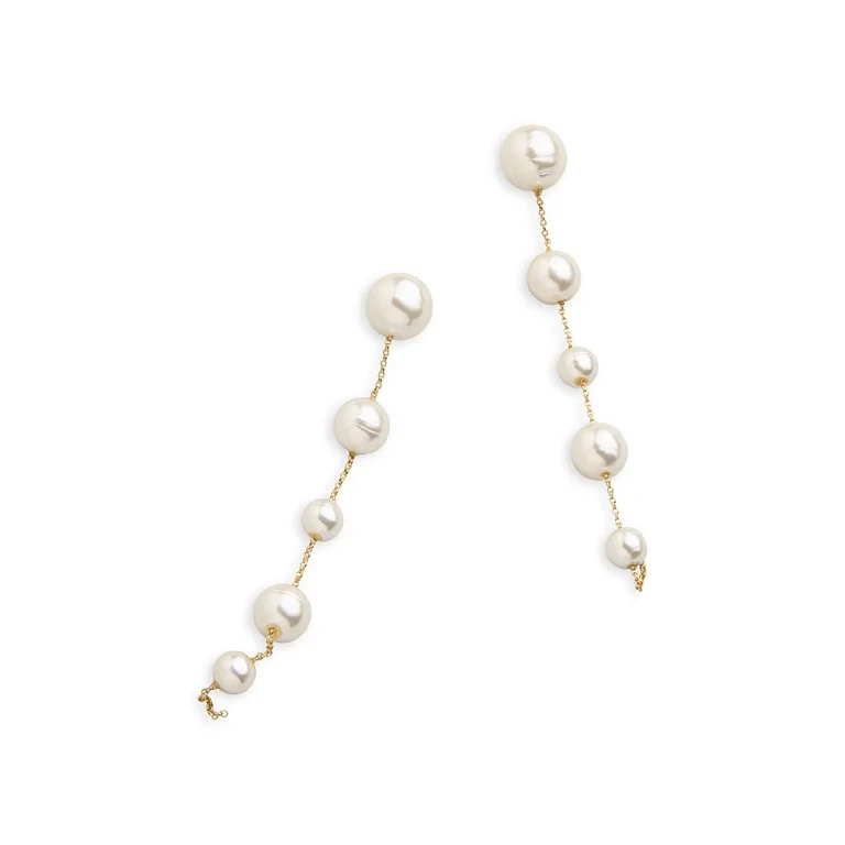 BaubleBar Madeline Earrings Pearl/Gold One Size