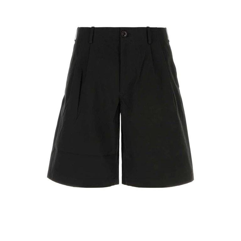 Burberry Black Cotton Bermuda Shorts