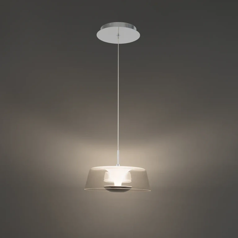 Chrome LED Mini Pendant from the Branwen Collection