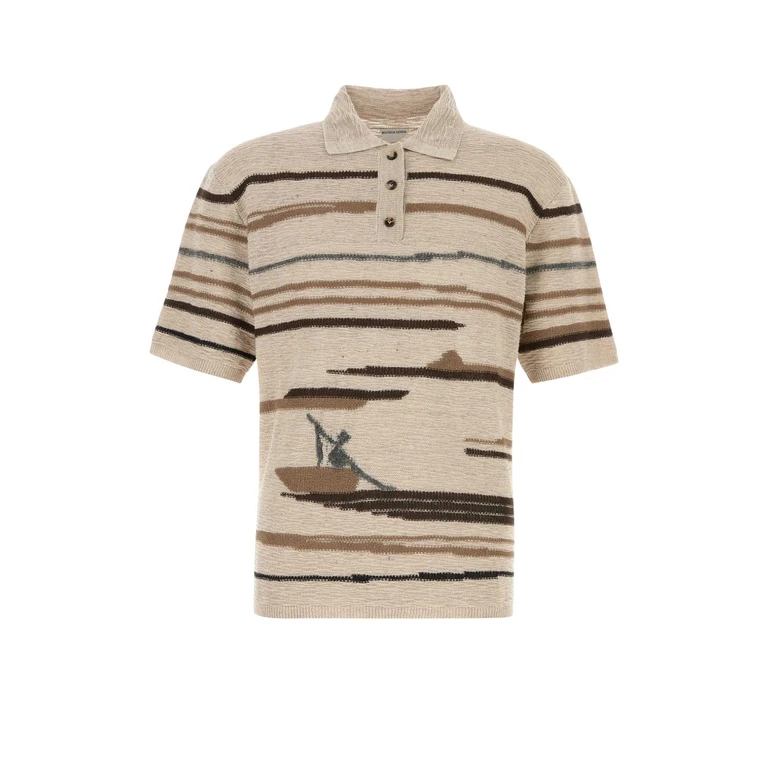 Bottega Veneta Embroidered Cotton Blend Polo Shirt