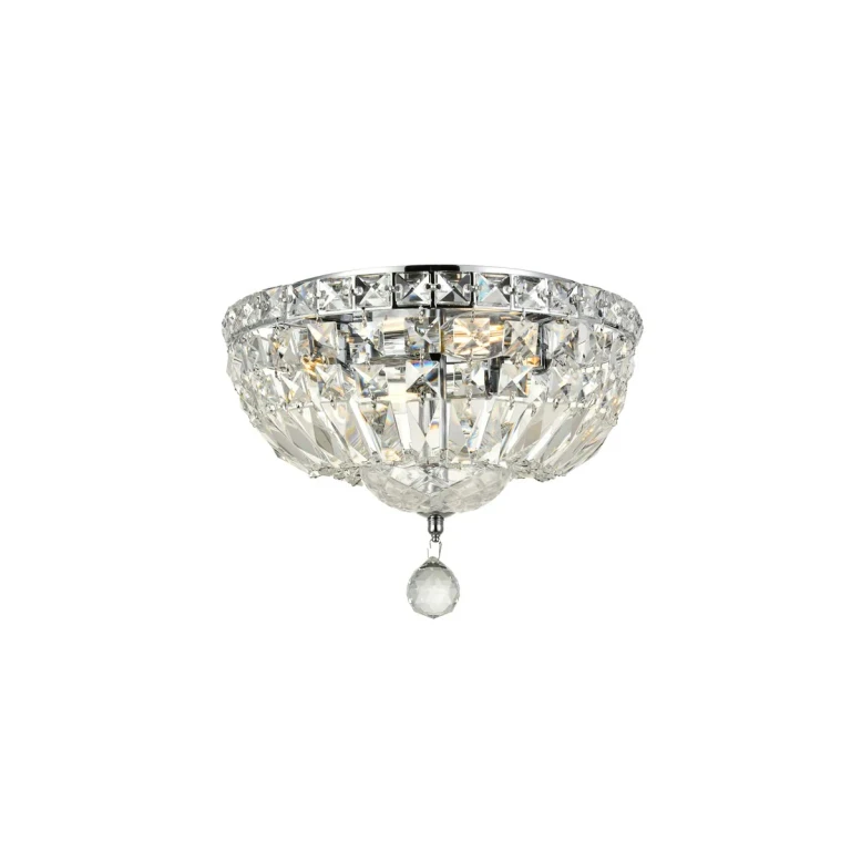 Chrome Four Light Flush Mount from the Tranquil Collection