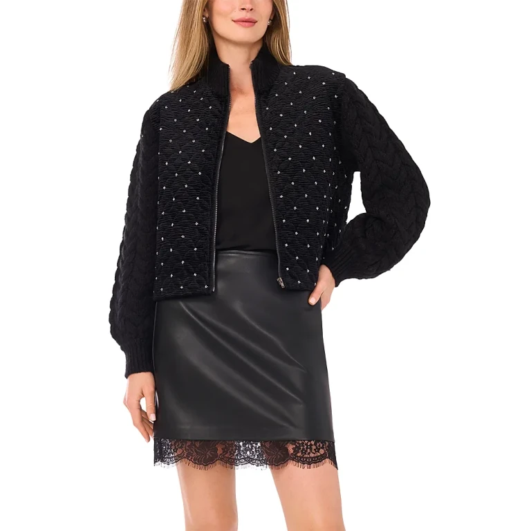 Vince Camuto Quilted Velvet Jacket