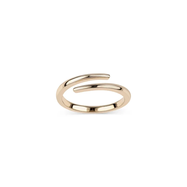 14K Yellow Gold 14K Plain Open Wrap Ring