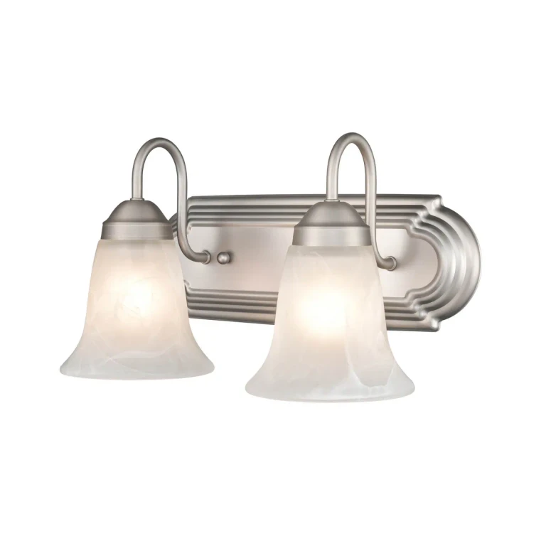 Millennium 2-Light Bathroom Vanity Light in Satin Nickel