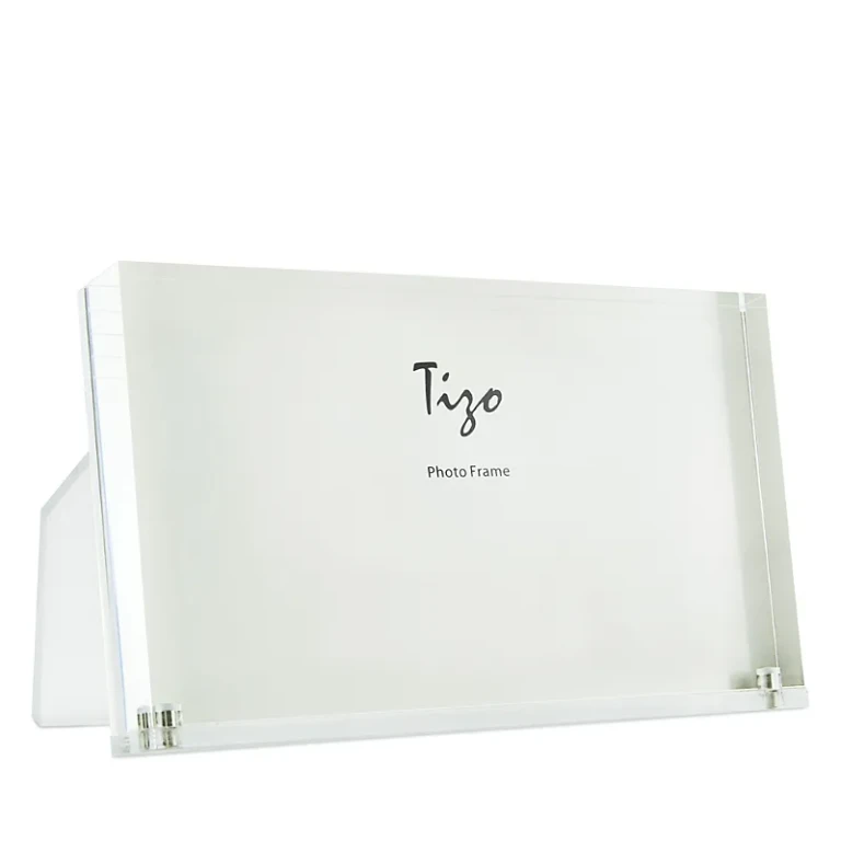 Tizo Clear Lucite Picture Frame with Clear Lucite Easel Back, 6 x 4