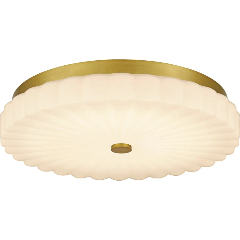 Brushed Gold LED Flush Mount from the Cherbury Collection