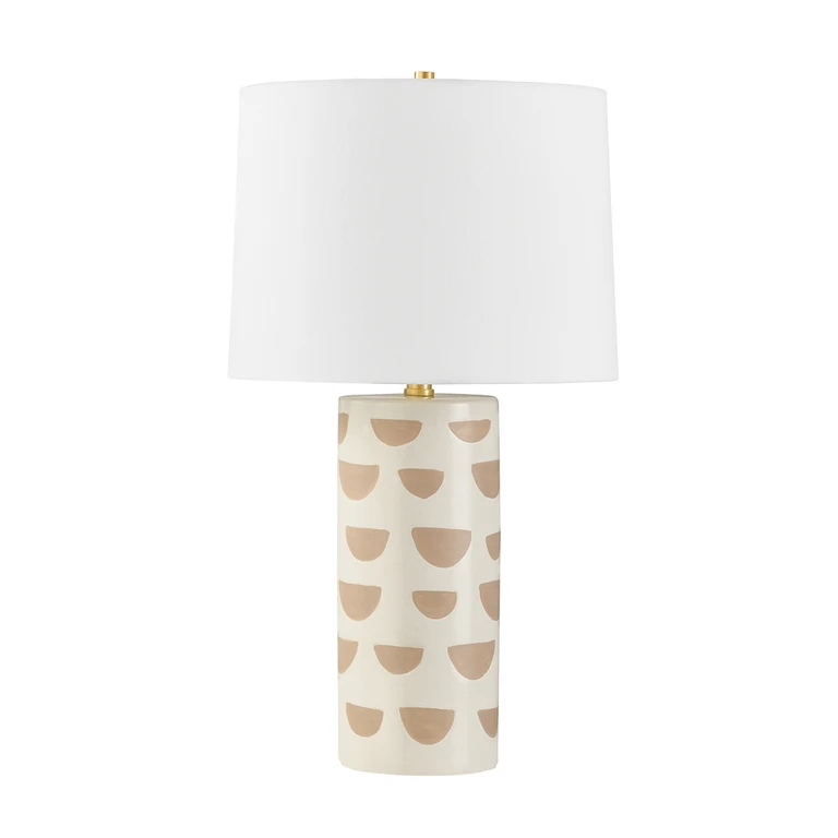 Aged Brass One Light Table Lamp from the Minnie Collection