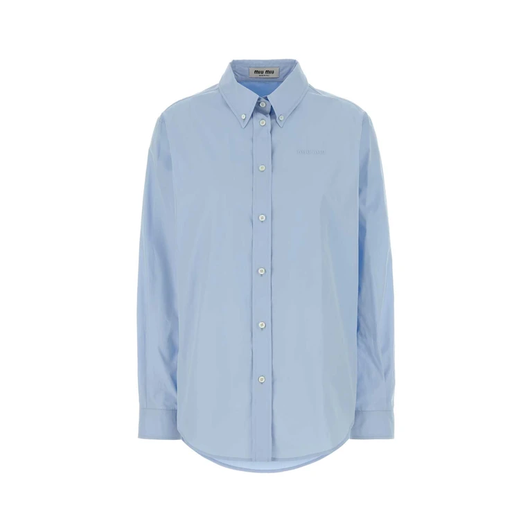 Miu Miu Miu Shirts Clear Blue _100 % Co - Women